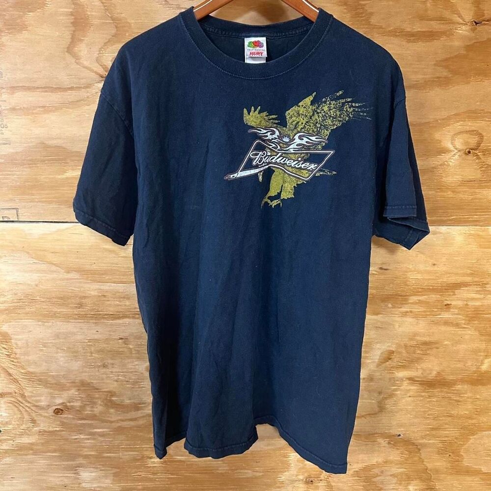 Y2K Grunge Budweiser Beer Tee Fruit Of The Loom Size XL
